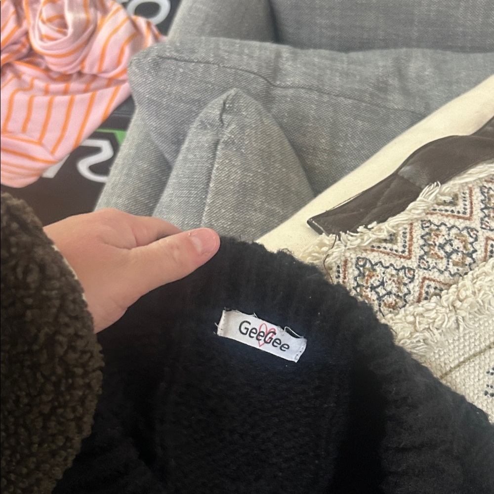 Altar'd State Black Cable Knit Sweater - Picture 4 of 4